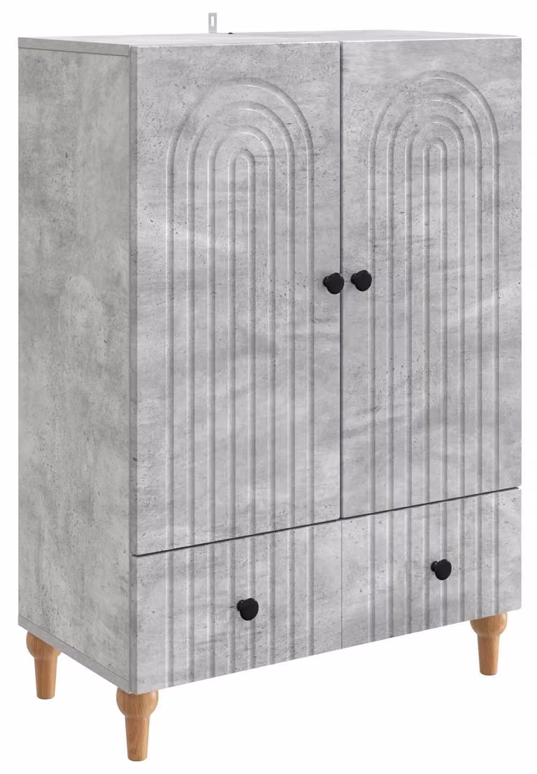 Credenza Grigio Cemento 66 x 34,5 x 95 cm Legno ingegnerizzato