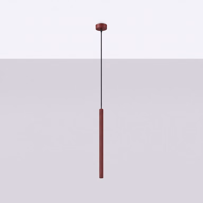 Lampada a sospensione ARCHE 1 bordeaux 1xG9 8W acciaio 120x8x8cm Sollux Lighting