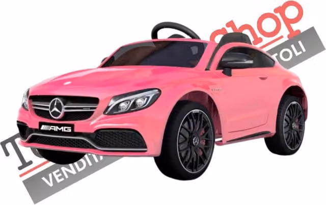 Auto Macchina Elettrica per Bambini Mercedes C63 AMG 12V -Rosa