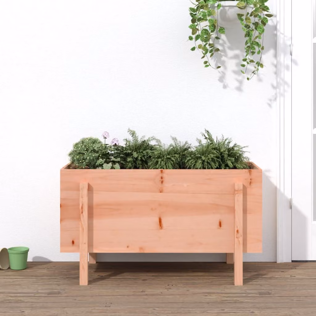 Fioriera Rialzata da Giardino vidaXL in Legno di Douglas Marrone L: 101 cm, P: 50 cm, H: 57 cm