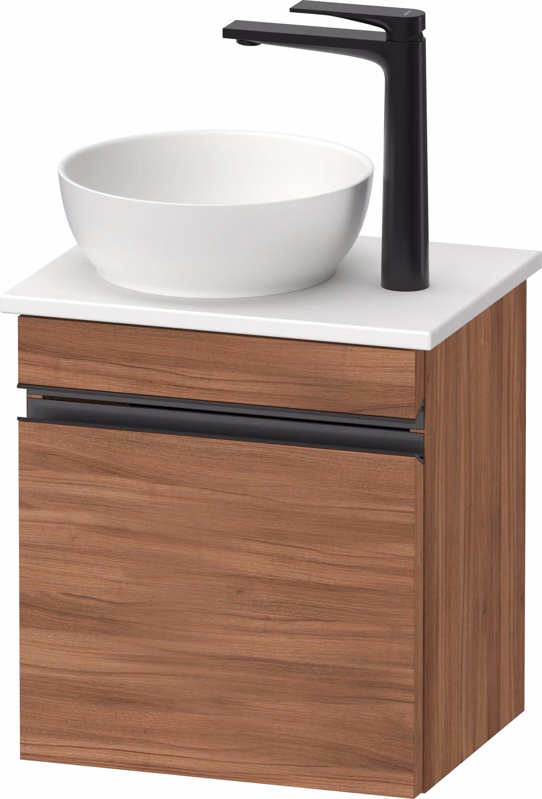 Duravit Sivida Meuble sous-lavabo sur console, charnières à droite, poignée-barre noir diamant mat, 400x325x440mm, SV4656RBD790000, SV4656RBD790000
