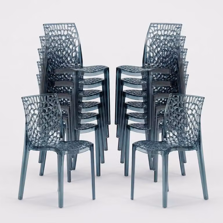 16 sedie Sedia da cucina Sedia da pranzo Sedia da pranzo Grand Soleil Gruvyer - Grigio