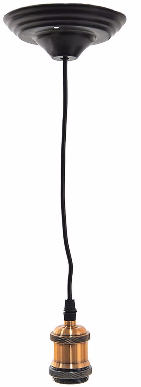 LumiLamp 5LL-95R, sospensione per lampada, lunghezza 150 cm, finitura in ottone, attacco E27, potenza massima 60 Watt
