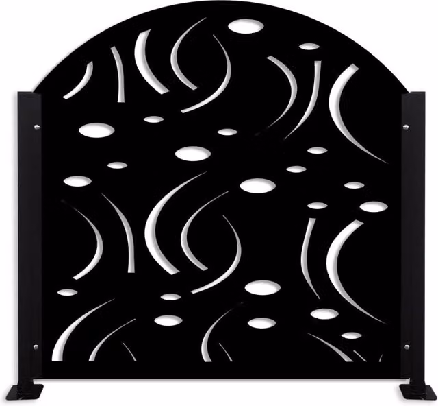 Ringhiera rettangolare Signorbit in PVC nero opaco H: 118 cm