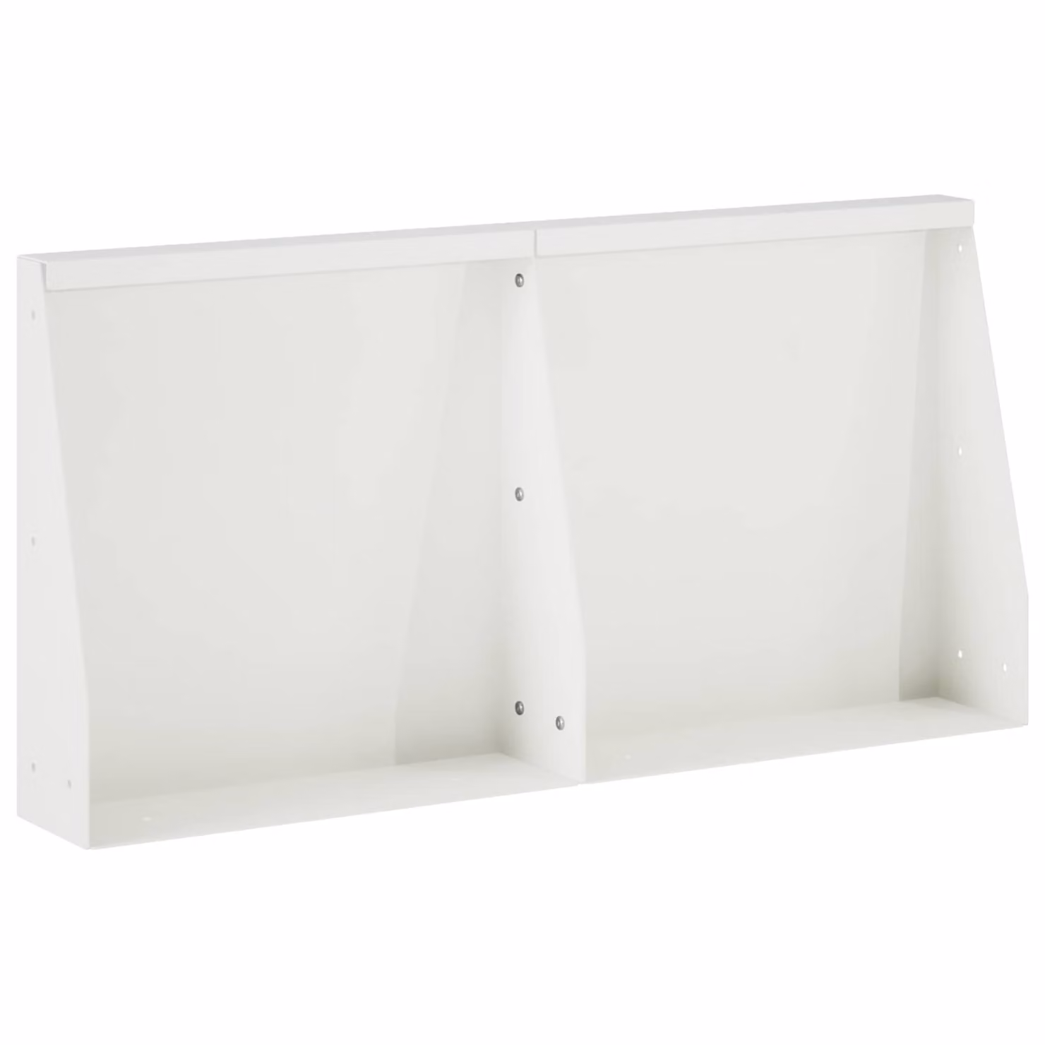Set di 2 aiuole rialzate vidaXL in acciaio bianco, L: 40 cm, P: 12 cm, H: 50 cm