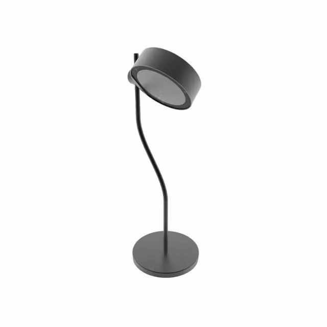 Zafferano Super O Lampada a led da tavolo Nera ricaricabile e dimmerabile