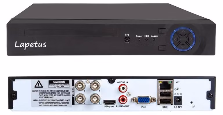 Telecamera di videosorveglianza CCTV, sistema a 4 canali, risoluzione 1080N, DVR 5-in-1 - Registratore video HD con connessioni HDMI e VGA