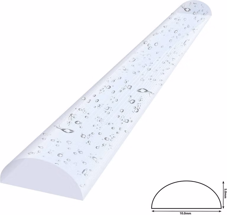 Paraspruzzi in acrilico 10×5mm 80cm Profilo paraspruzzi Soglia doccia Deviazione dell'acqua