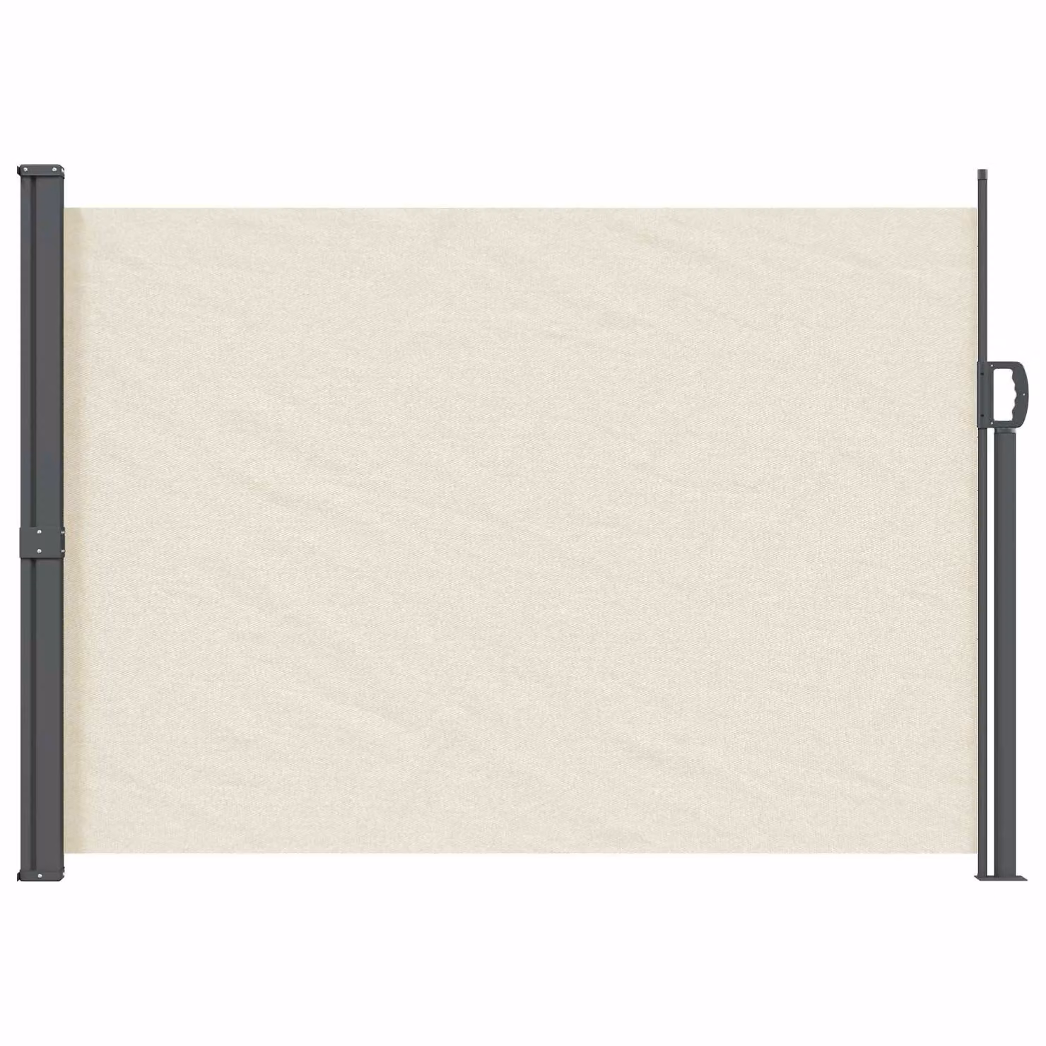 Tenda laterale retrattile manuale vidaXL in poliestere beige con struttura in acciaio, L: 300 cm, H: 160 cm