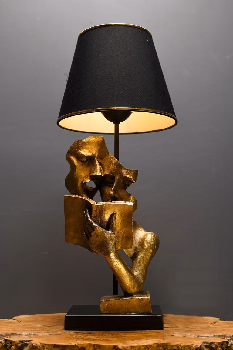 Opviq, Lecture, lampade da tavolo, nero, metallo, 23 x 23 x 57 cm
