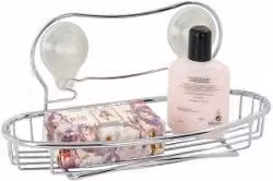 Cestello box doccia a ventosa (30x12x14cm) FLOWER Cromo 221625