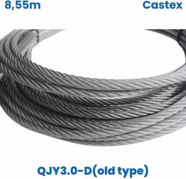 Corda di ricambio Castex 8,55 m per ascensore QJY3.0-D vecchio modello