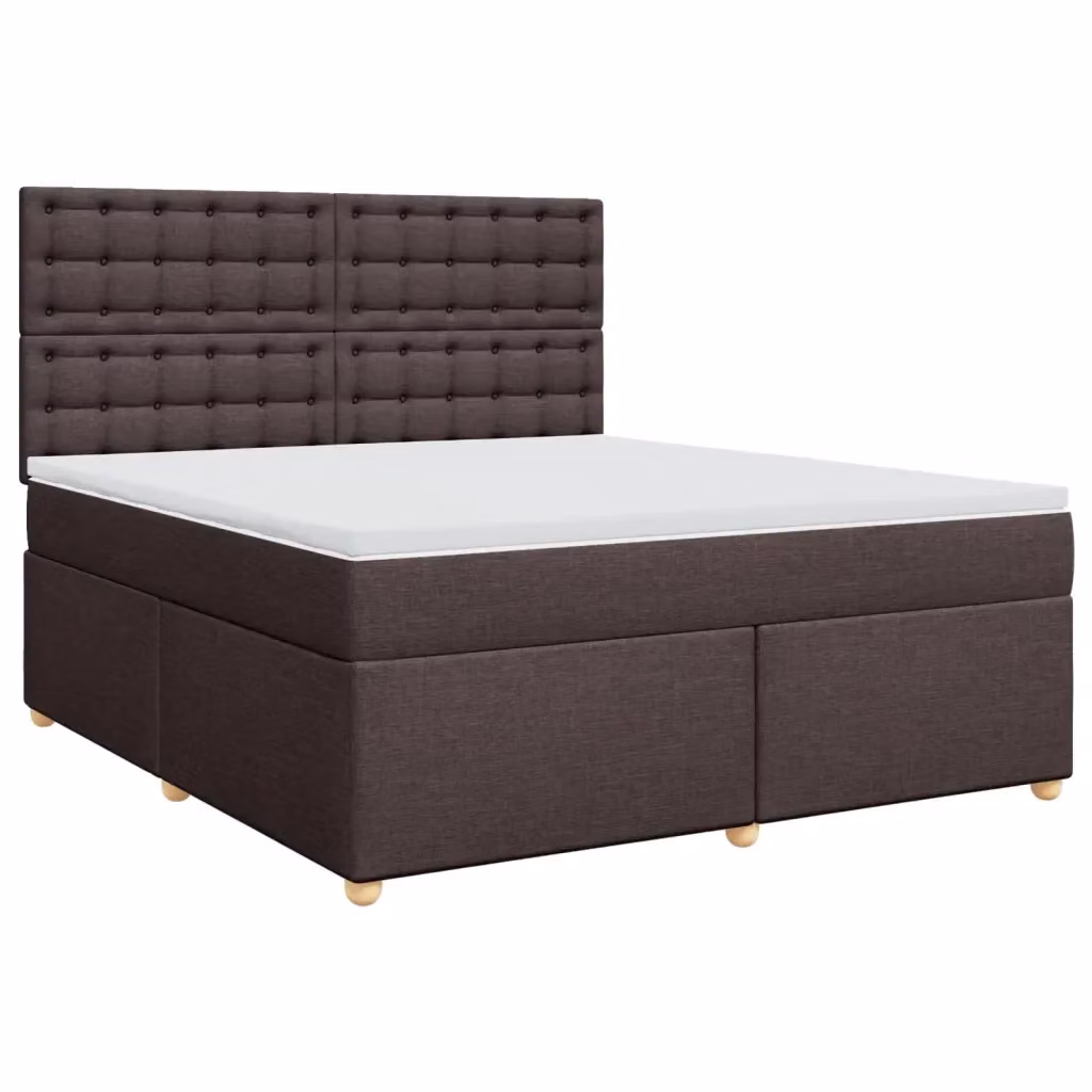 Letto Ibrido con Giroletto a Molle e Materasso vidaXL in Marrone e Bianco L/P: 180 x 200 cm – 2