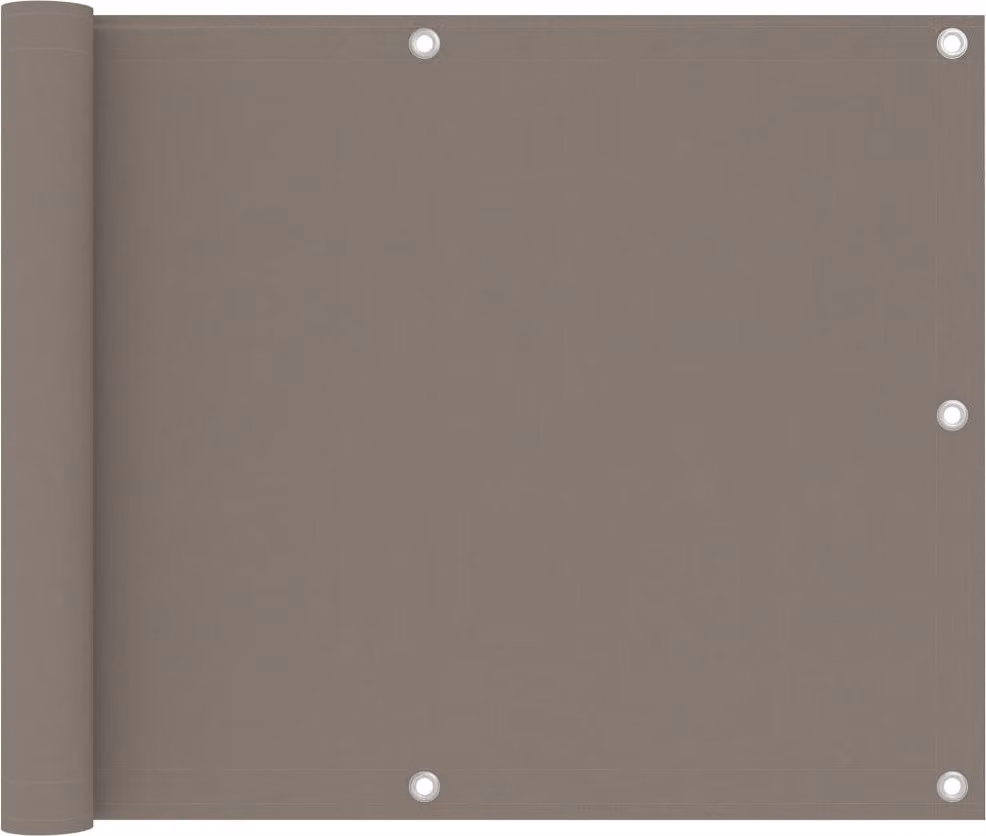 The Living Store Paravento per balcone Taupe 75x400 cm Tessuto Oxford