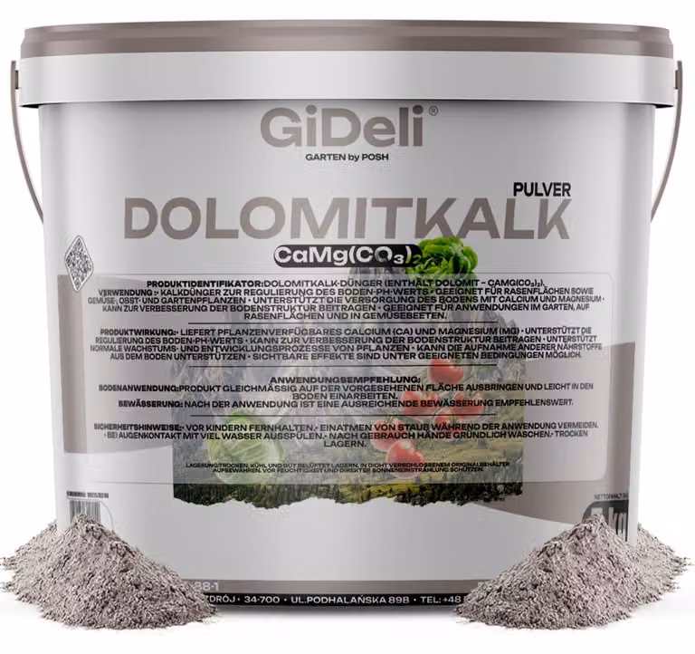 Calcare dolomitico 5 kg Calcare per prati Antimuschio Calcare da giardino Magnesio Calcio pH GiDeli