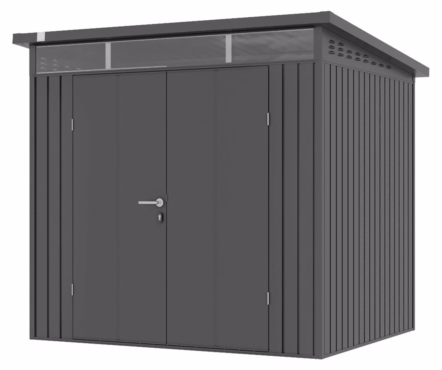 GFP Primeyard Casetta da giardino metallo 210x180x205 cm Armadio da esterno per attrezzi antracite