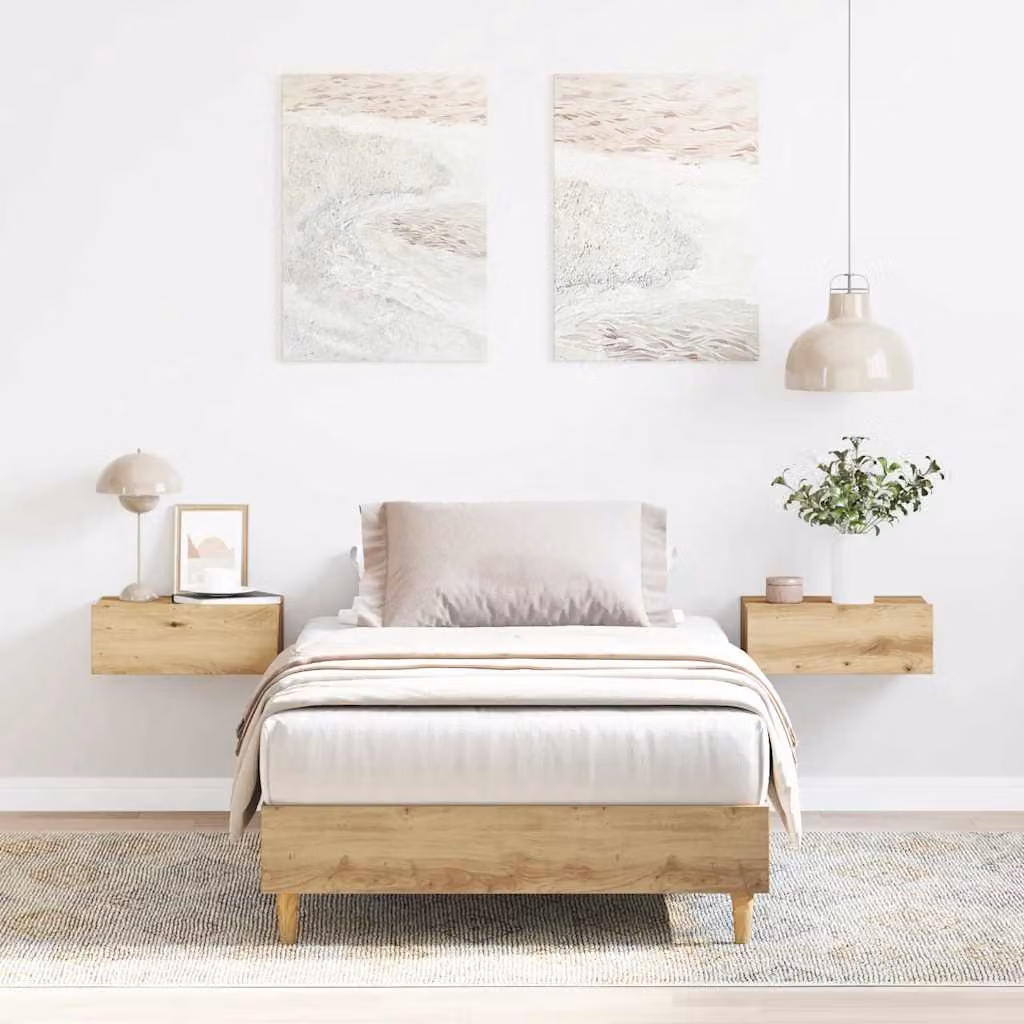 vidaXL Giroletto in stile scandinavo in legno e MDF, Colore Marrone e Beige, L/P/H: 90 x 190 cm