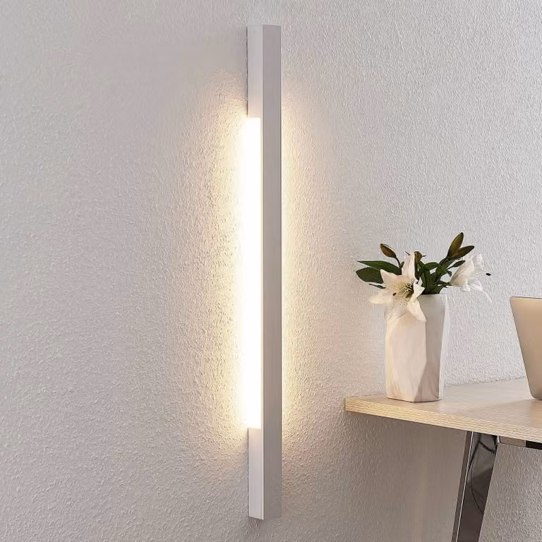 Applique da parete a LED Ivano Arcchio, Bianco / Opale, Corridoio, Alluminio, Moderno, Applique a LED