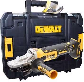 Smerigliatrice Angolare DeWalt XR 18V Brushless Testa Piatta 125 mm Gialla DCG405FNT-XJ Solo Macchina con Valigetta TSTAK – 1