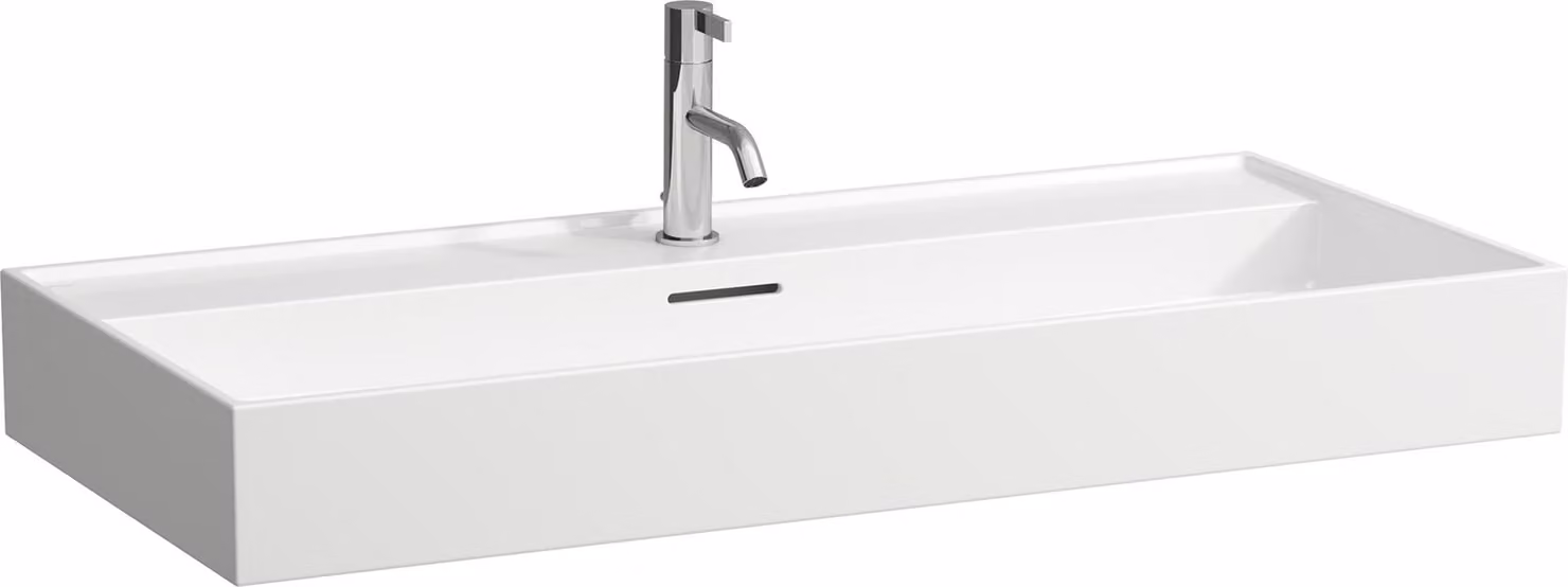 LAUFEN Kartell lavabo à poser, 1 trou pour robinet, avec trop-plein, 1000x460mm, H8163370001041, H8163370001041