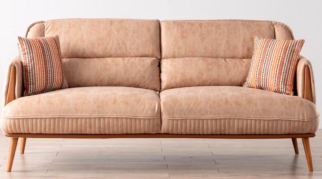 Komfortable Dreisitzer Couch Big Sofa Stilvolle Möbel Wohnzimmer Polster