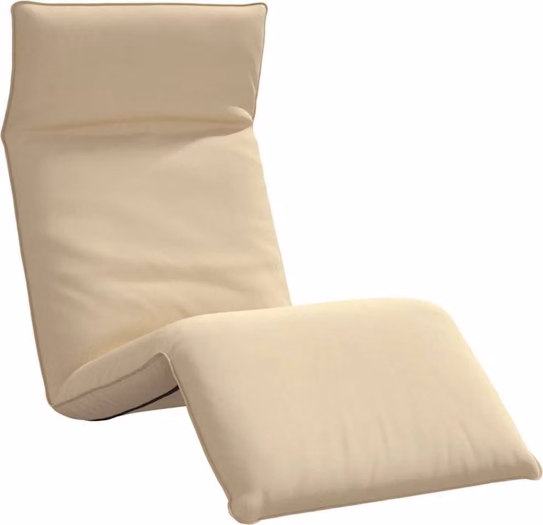Lettino Pieghevole Beige 175x54x8,5 cm in Tessuto Oxford