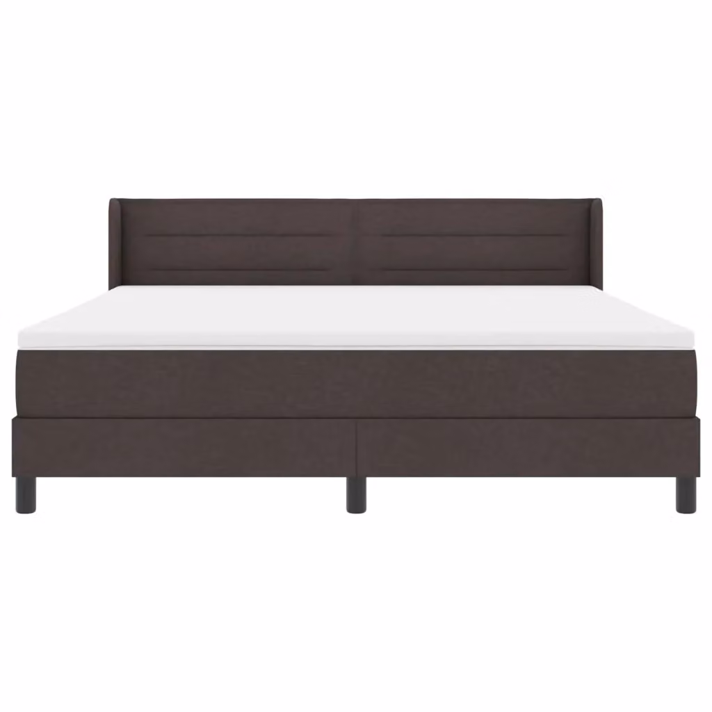 Letto a molle con testiera vidaXL in tessuto marrone L: 180 cm, P: 200 cm, H: 280 cm – 2