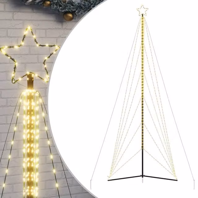Albero di Natale | Decorazioni natalizie a LED 861 LED Bianco Caldo 478 cm