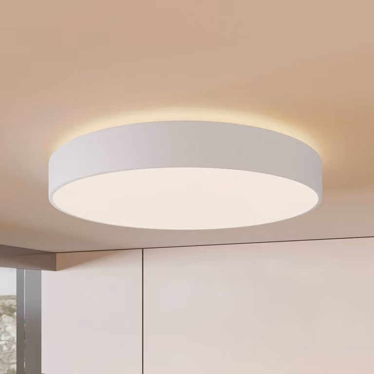 Plafoniera a LED Vanida Arcchio, dimmerabile, Bianco / Opale, Cucina, Alluminio, Moderno, Plafoniera LED