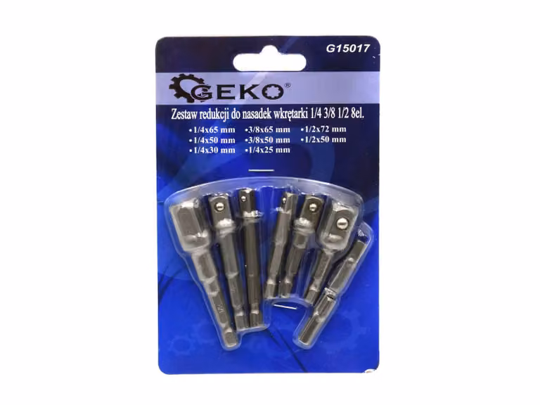 Set di adattatori per cacciaviti 8 pezzi 1/4 3/8 1/2 adattatore per bit Presa quadrata G017