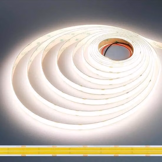 Striscia LED COB a doppia fila da 5 metri 24V con CRI 95+ e luce bianco naturale 4000K, protezione IP65 per uso commerciale, industriale e domestico