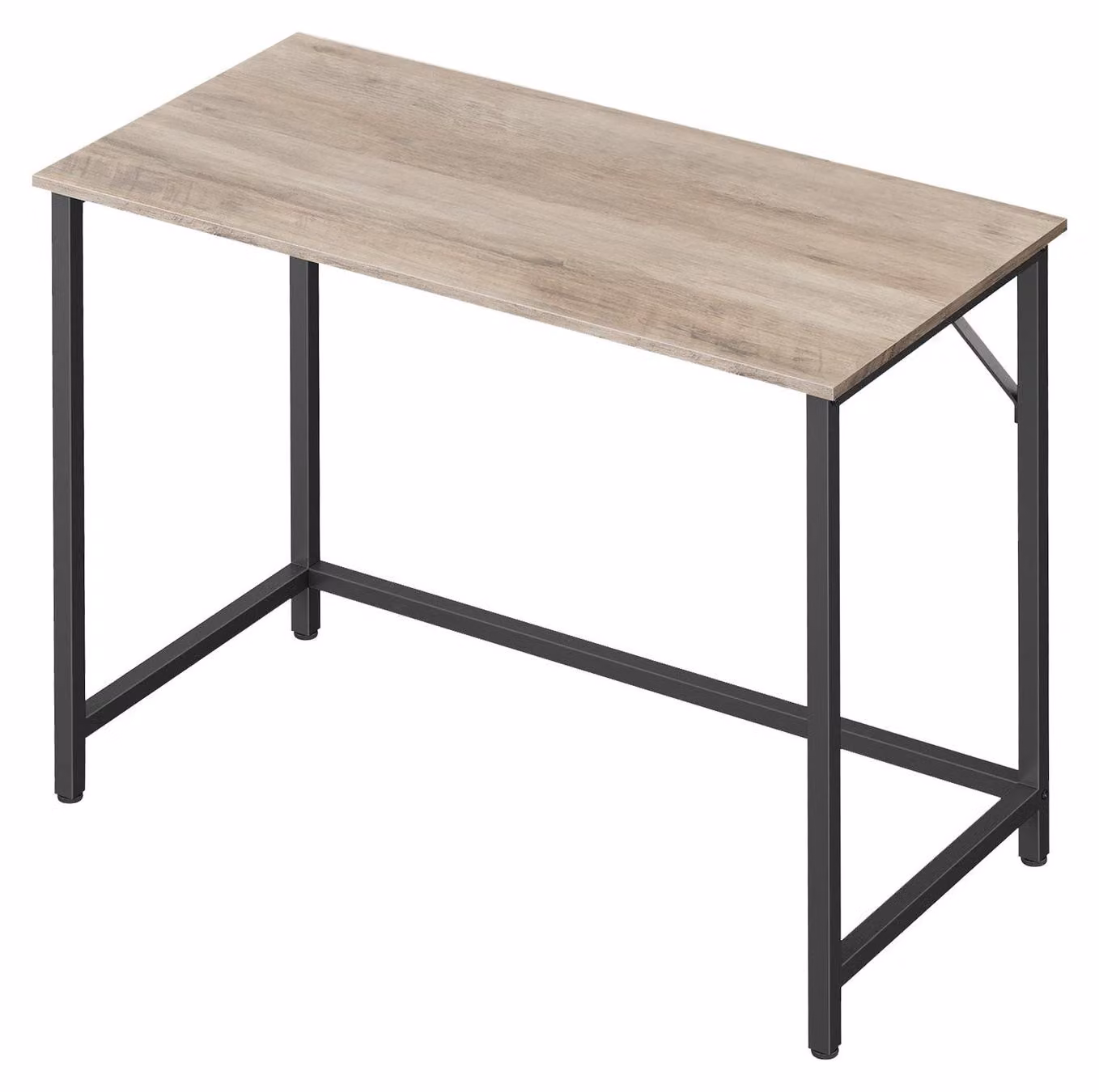 Scrivania da lavoro per l'ufficio domestico, scrivania robusta per computer, facile da assemblare | Colore grigio scuro | 100x50x75 cm