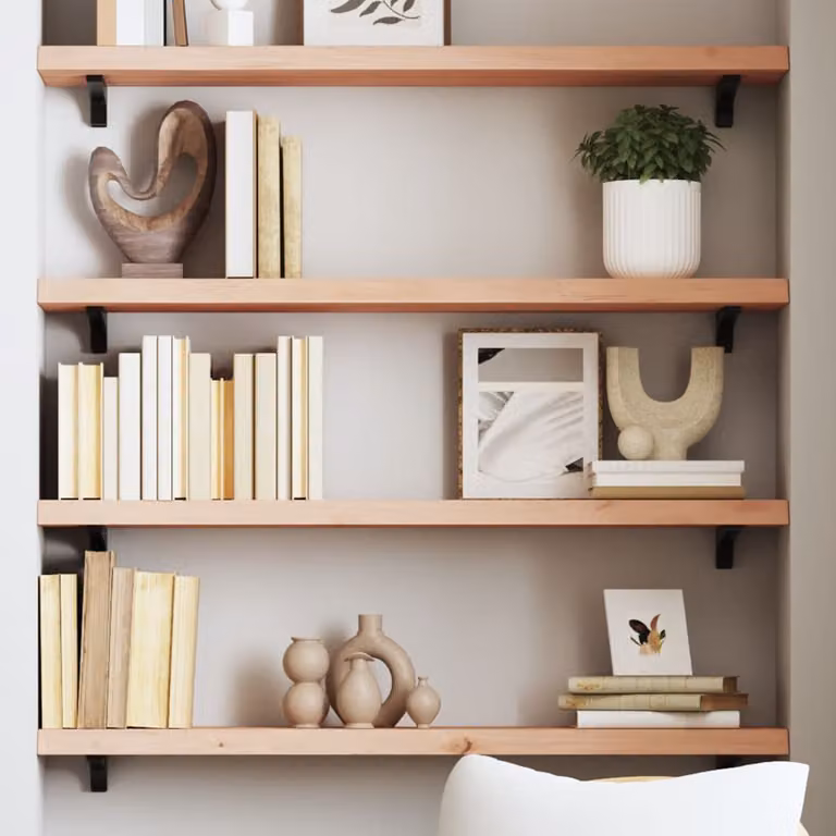vidaXL Ripiano a Parete in Legno Massello di Rovere Non Trattato, Colore Marrone, L 80 cm x P 20 cm x H 4 cm