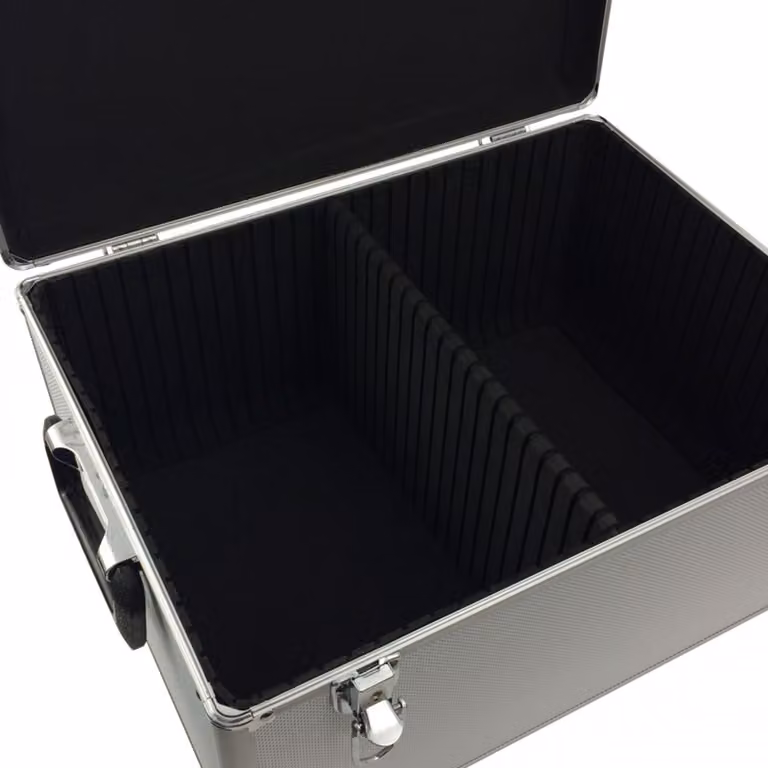 Custodia in vinile VDD - Custodia per singoli in LP - Custodia per 200 singoli - Alluminio - Argento