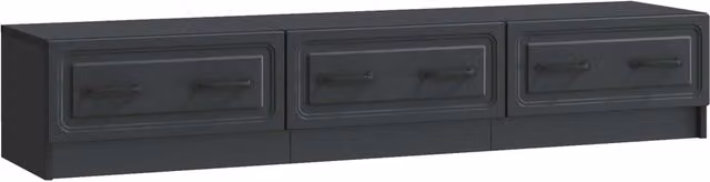Mobile TV moderno Design In nero in legno MDF per soggiorno L: 147 cm, P: 34,5 cm, H: 27 cm – 1