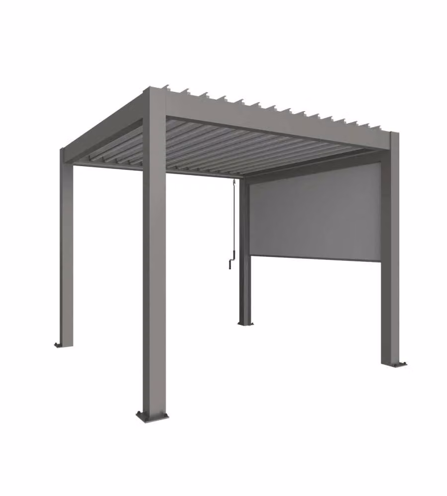 Biohort Tenda Parasole Avvolgibile 4 m Grigio Quarzo Metallizzato