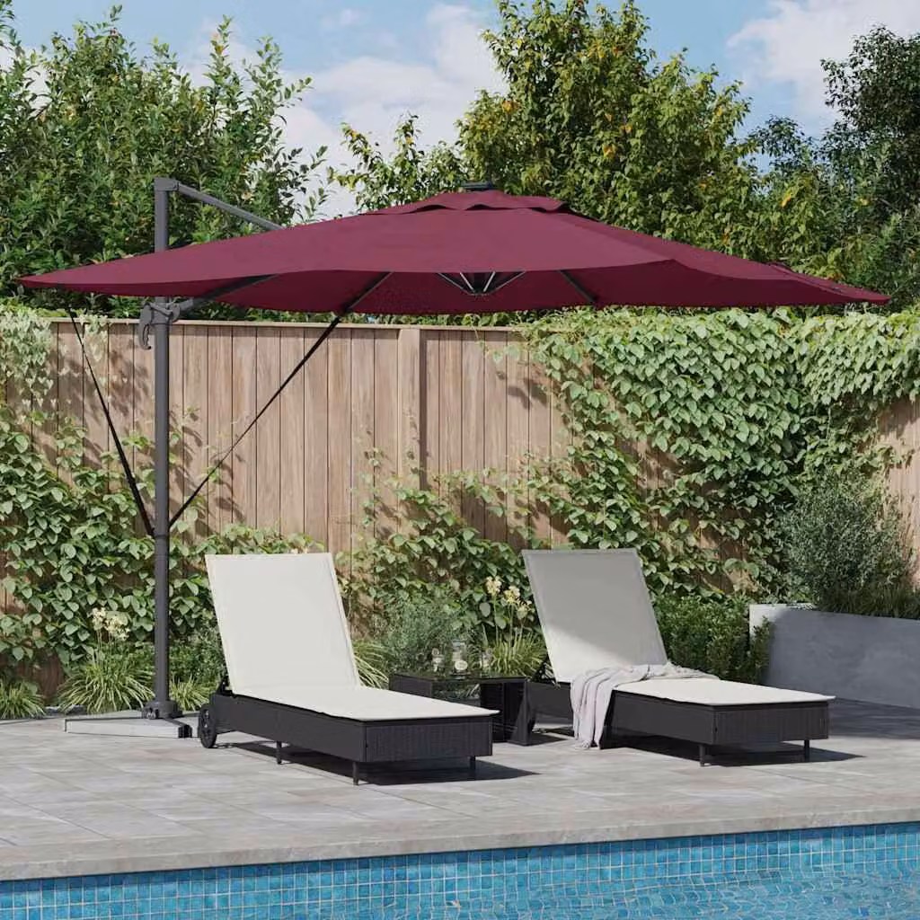 Maison Exclusive - Ombrellone Bordeaux, dimensioni 286 x 284 x 270 cm