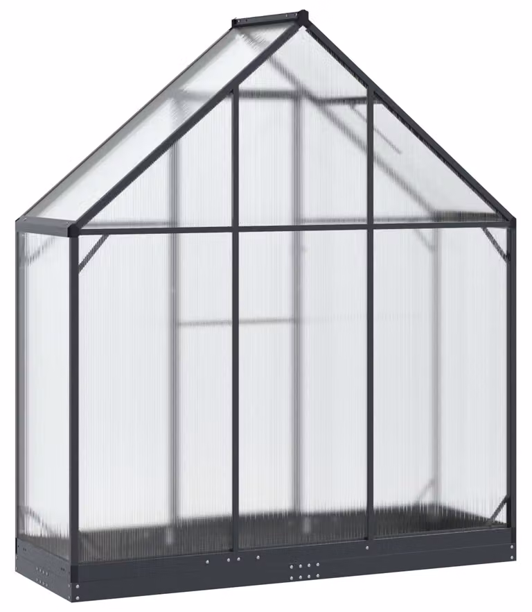 Serra da Giardino con porta Antracite 183,5 x 63,5 x 207 cm