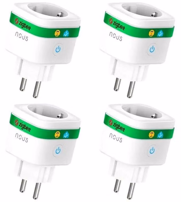 NOUS A7Z Prese intelligenti ZigBee, confezione da 4, 3680 W/16 A/misurazione