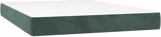 Materasso a Molle Insacchettate Rigidit¨¤ Media Verde Scuro 120x210x20 cm in Velluto