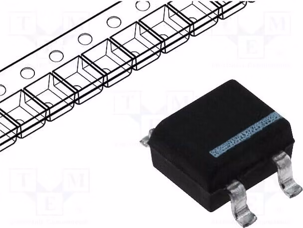 Raddrizzatore a ponte monofase Urmax: 80V, corrente diretta (If): 0,8A, corrente di spunto (Ifsm): 40A, classe S40, monofase