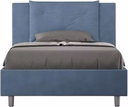 Letto imbottito con contenitore Appia Ityhome in microfibra blu L/P/H: 120 x 200 x 110 cm – 1