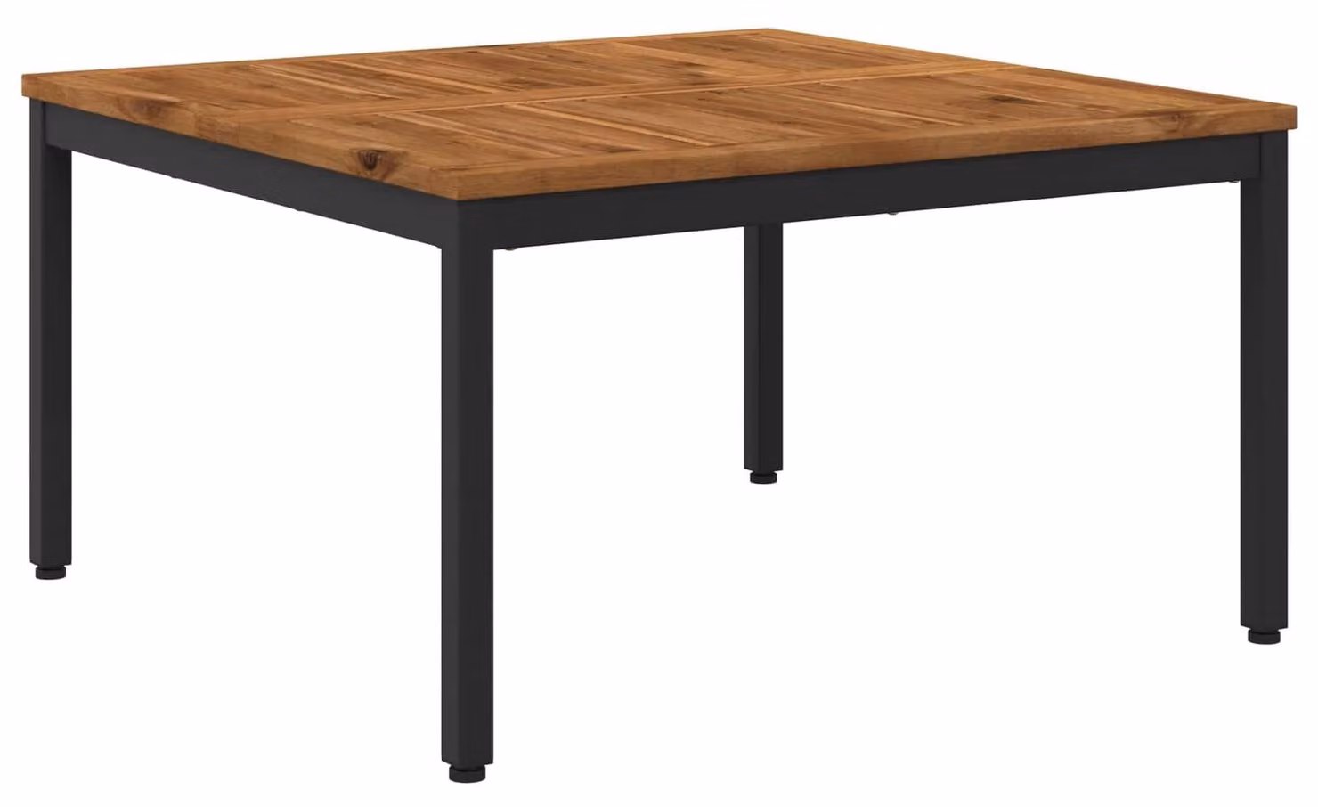 Tavolino da caffè, design naturale e nero, dimensioni 80 x 80,5 x 45 cm