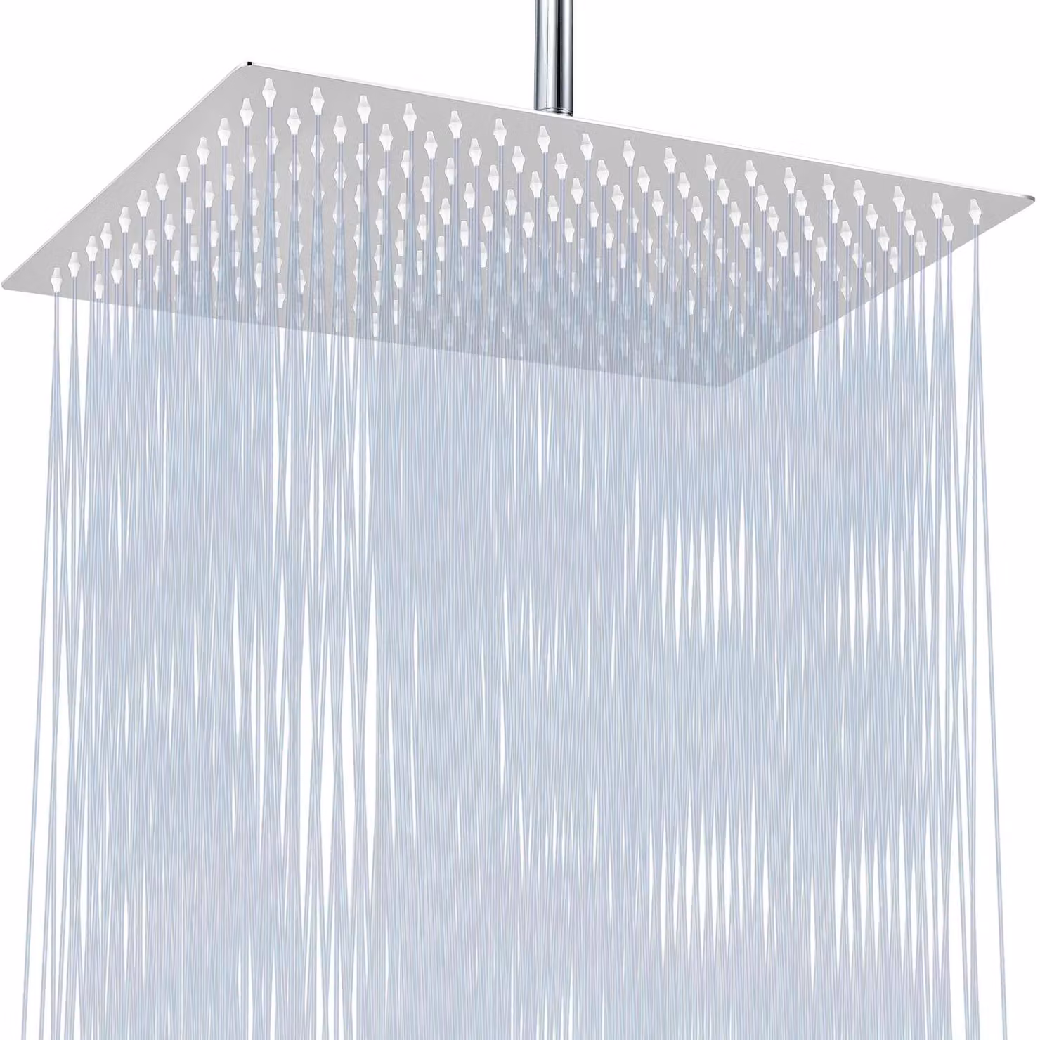 Soffione doccia rettangolare - 40 x 30 cm - Acciaio inossidabile - Cromo - Montaggio a soffitto o a parete