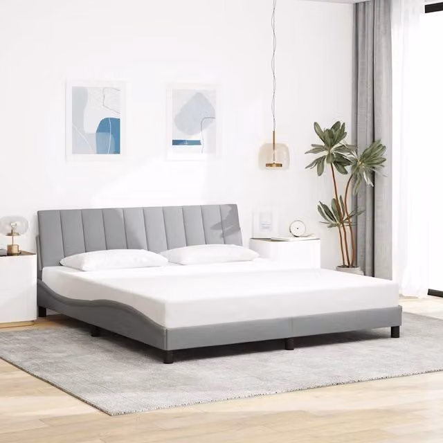 Giroletto senza materasso Hanko vidaXL Grigio Chiaro L/P: 180 x 200 cm