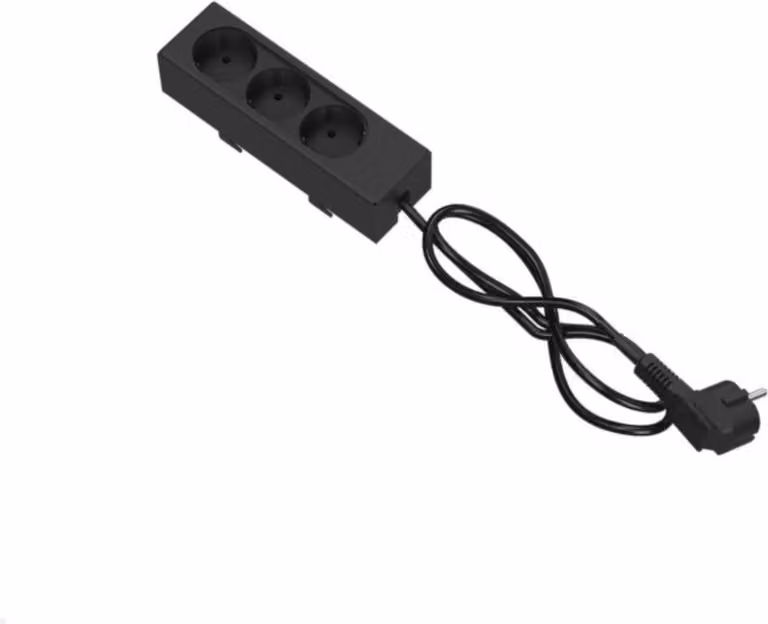 SMS 16-110-1 Presa di corrente a 3 canali, cavo da 3 m, nero