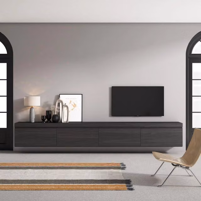 Mobile TV Soggiorno, 320x35x45cm, TV di grande formato, da appendere, Nero RF3626