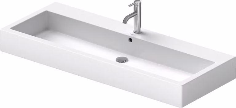 Duravit lavabo Vero 1200mm avec trop-plein, avec plage de robinetterie, 1 trou pour robinetterie, 0454120000, 0454120000