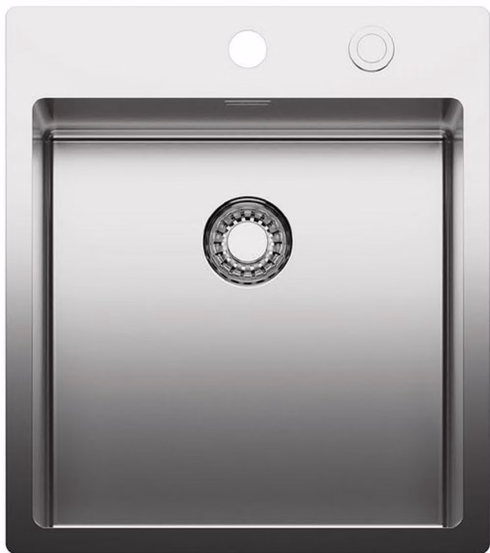 NABER 1013114 Lavello da incasso Corno Piu PR3 da 500 larghezza mobile, acciaio inox