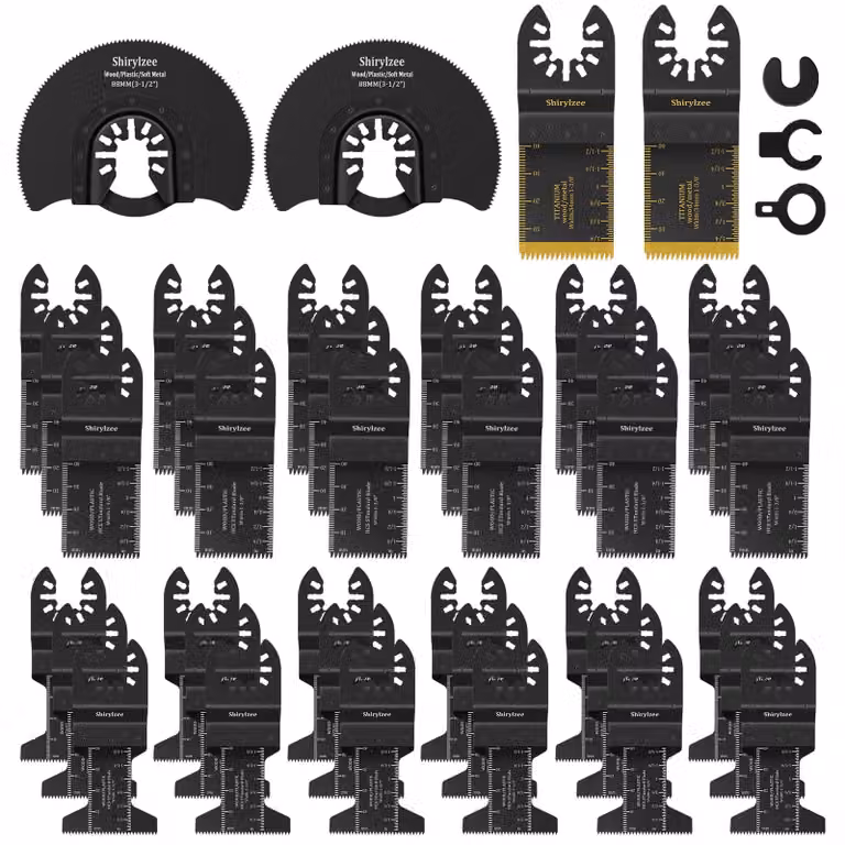 Lame oscillanti, 40 pezzi, accessori per utensili multifunzione, adatti per plastica, legno e metallo